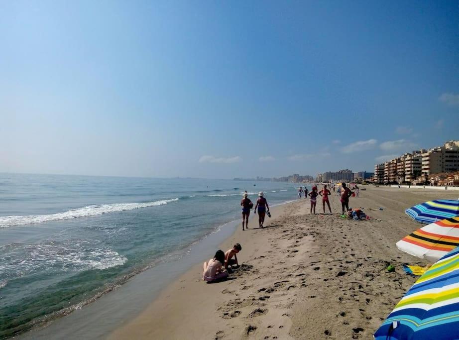 Apartamento En Primera Linea De Playa Murcia Bagian luar foto