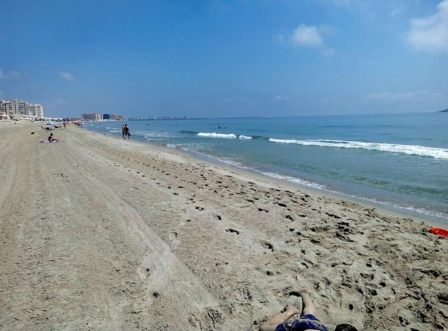 Apartamento En Primera Linea De Playa Murcia Bagian luar foto